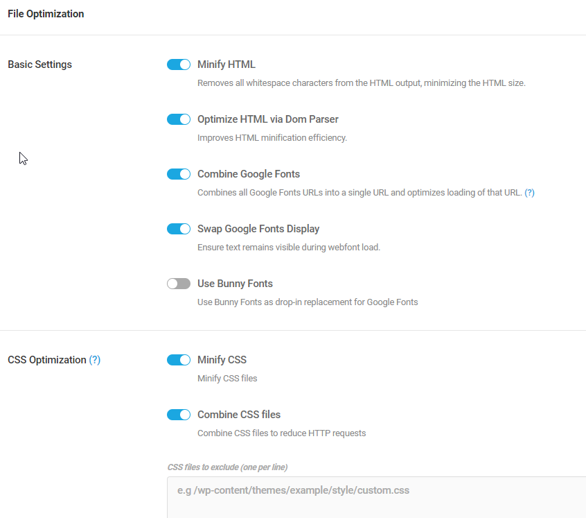 Powered Cache’s File Optimization