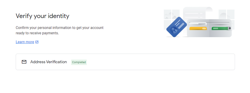 AdSense verification to receive payments