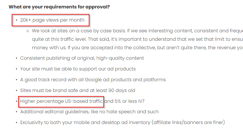 Criteria for small publishers at SheMedia