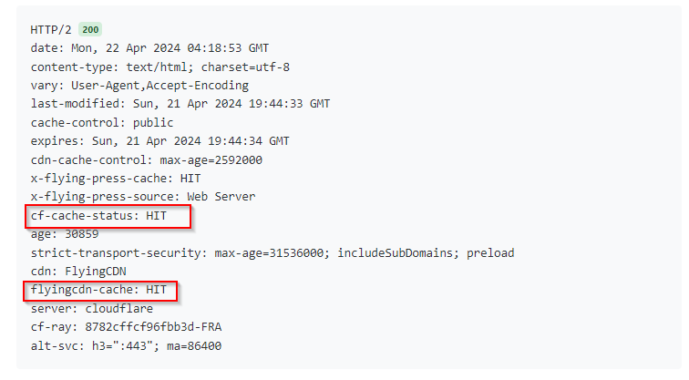 FlyingCDN's performance with KeyCDN Test