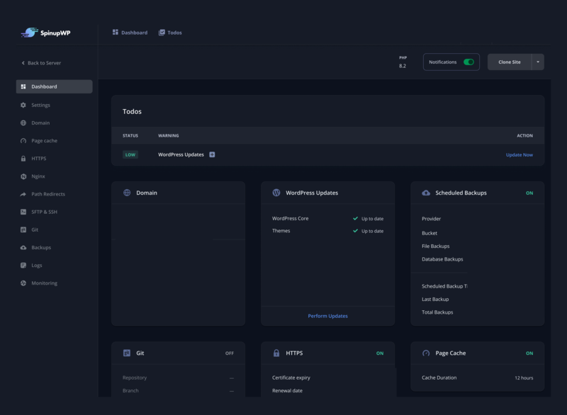 SpinupWP UI